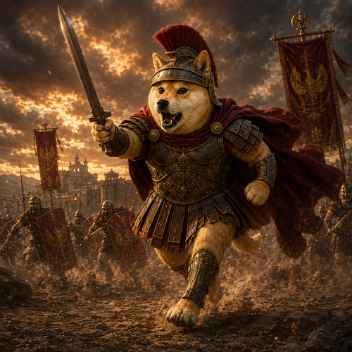 Dogeus charging into battle